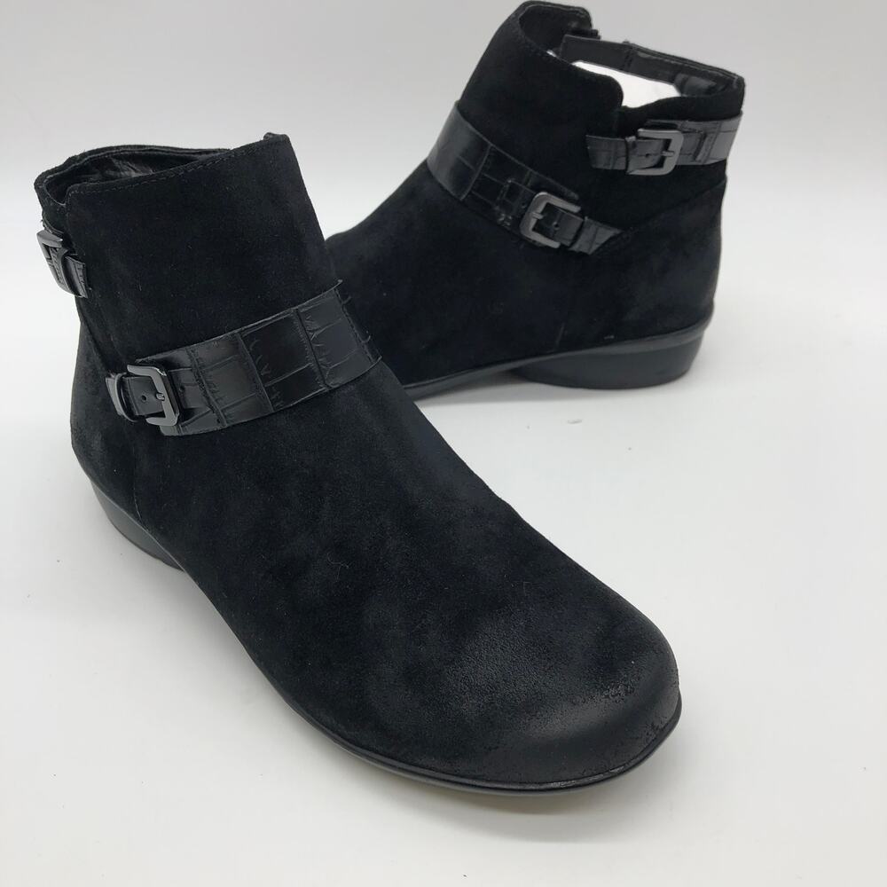Naturalizer Womens Cole Black Suede Ankle Boots 8.5 M New - Picture 8 of 10